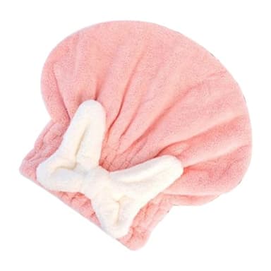Shienfir Serviette enveloppante Super absorbante pour Cheveux mouillés, Bonnets de séchage de Cheveux en Microfibre, Enveloppement de tête à séchage Rapide avec Douche à nœud Papillon, Chapeau