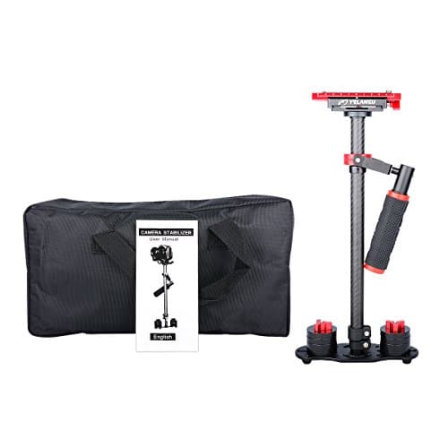Yelangu S60t Camera Stabilisateur Pro Version pour caméra vidéo DV DSLR Nikon Canon, Sony, Panasonic,, Rouge