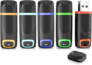 Cle USB 64Go 3.0, Lot de 5 Clé USB 3.0 64Go, Vansuny Cle USB 64GB Go Stockage Données avec Lumière LED pour PC tablettes/Ordinateurs Portables/Car (Bleu, Cyan, Vert, Orange, Rouge)