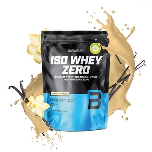 BioTechUSA Iso Whey Zero | Premium Whey Protein Isolate | Grass-Fed | Enzyme-Free | Sugar- and Gluten-free, 500 g, Vanille
