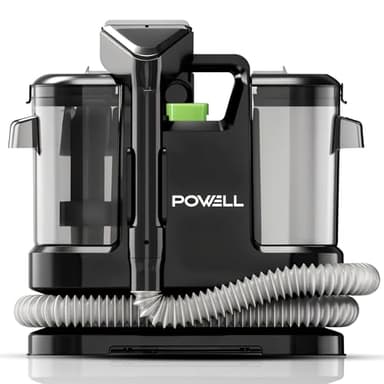 Powell Shampouineuse Canapé/Steam cleaner – 450W – Nettoyeur Haute Pression 13000PA – Réservoir 1,8L – Pour Moquette – Canapé, Voiture – Câble 5m – Léger 3,5kg – Noir
