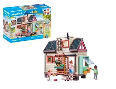 Playmobil 71509 Tiny House - La Petite Maison Parfaite pour de Grandes Aventures - Gamme Tiny House fabriquée avec Plus de 80% de matériaux recyclés ou biosourcés en Moyenne, Univers myLife Dès 4 Ans