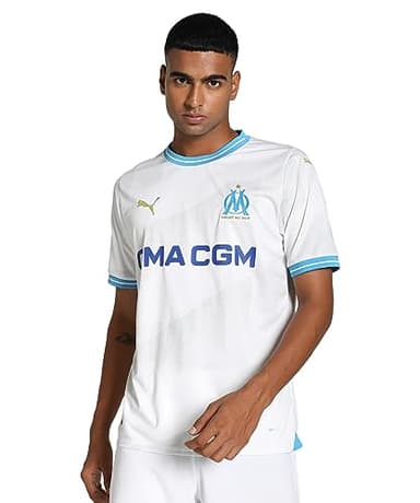 PUMA Olympique de Marseille 771281-01 Home Jersey Replica T-Shirt Unisex White Taille S