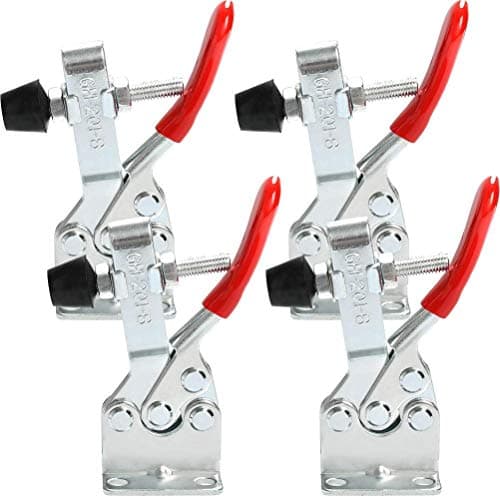 Pince à Genouillère GH-201-B, 4pcs Sauterelle de Serrage, Dispositif de Serrage à Genouillère, Capacité De Maintien Environ 90 Kg, Antidérapant, Desserrage Rapide, Robuste