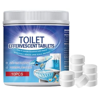 Pastilles Nettoyantes pour Toilettes,Tablettes de Nettoyage pour Toilettes,Tablettes de Nettoyage pour Salle de Bain,Tablettes de Nettoyage Cuvette Toilette,Comprimés Nettoyage Toilettes 10pcs