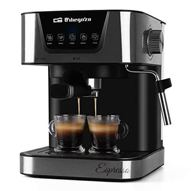 Orbegozo Ex 6000 - Cafetière à expresso et à cappuccino, pression de 20 bar, réservoir de 1,5 l, convient pour les dosettes, 1050 W, noir
