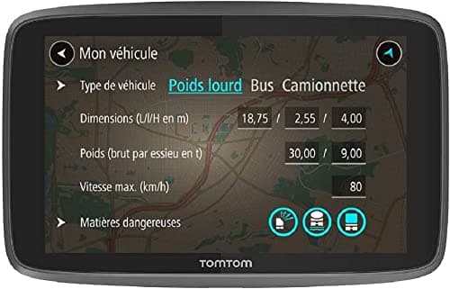 TomTom GPS Poids Lourds GO Professional 620 - 6 pouces, Cartographie Europe 49, Trafic via Smartphone