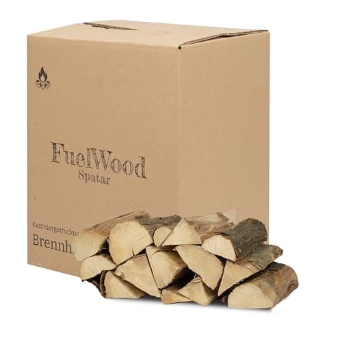FuelWood Spatar Bois de Chauffage en Charme de qualité supérieure – Séché au Four, bûches de 25 cm, Moins de 15% d'humidité – Idéal pour poêles, cheminées, barbecues et Feux de Camp (25 litres)