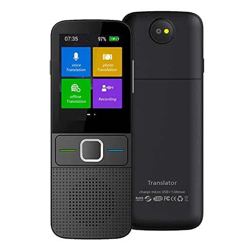 Traducteur Vocal Instantané, Traducteur de Langue Étrangère avec 137 Langues, Traducteur Vocal Portable avec Fonction de Traduction Photo, Prend en Charge WiFi/Hotspot/Hors Ligne