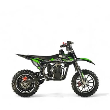 KXD 705 49ccm 4T Leopard Dirtbike Kinder Dirt Bike CrossBike Enduro Dirtbike Pocket 49cc Pitbike PocketBike Motocross Motorrad Motorbike Motorsport Pocket Vollcross Crossbike Grün