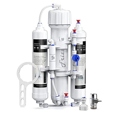 FRIZZLIFE Système d'osmose inverse pour aquarium - Système de filtre à eau compact RO - 3 étapes - Poissons tropicaux - Discus - Marine - Compatible avec membrane GPD 190L, 280L ou 380L (190L)
