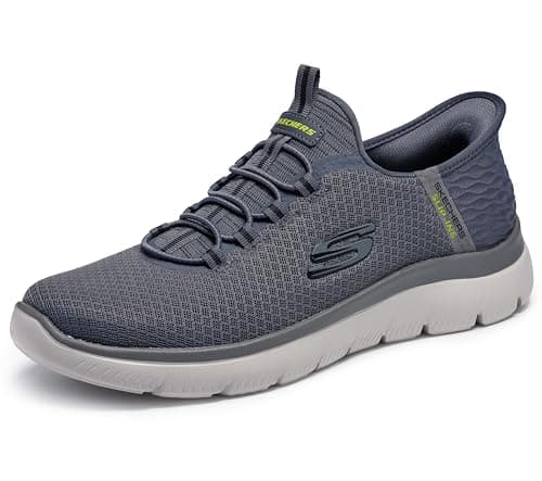 Skechers Summits High Range Baskets Homme, Charcoal Mesh Trim, 43 EU