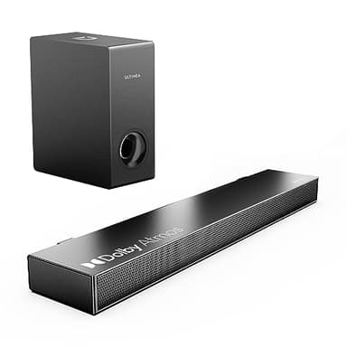ULTIMEA Dolby Atmos Barre De Son pour TV, BassMX, 3D Surround Système pour Haut-Parleurs, 2.1 Barre Son avec Caisson de Basse pour Home Cinéma, Ultradeluxe, 190W Crête, Nova S50 Série