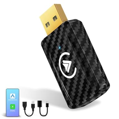MSXTTLY Adaptateur sans Fil Android Auto & Carplay, sans Fil 2 en 1 Convertit Android Auto/Carplay Filaire en sans Fil pour Les Voitures avec AA & Carplay filaires, USB C/A, Mini et Stable SMT-AC01