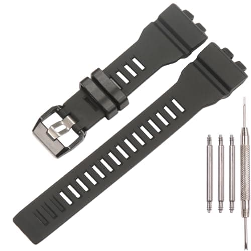 Bracelet de montre en résine compatible avec Casio G-Squad GBA-800 GBD800 - Bracelet de montre de sport étanche en caoutchouc - Accessoires de montre (noir)