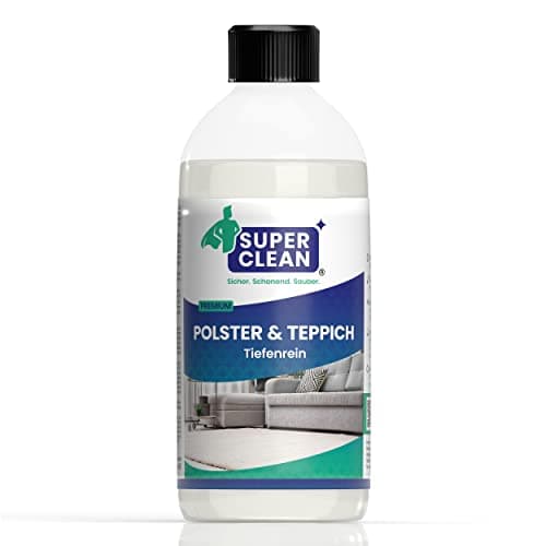SUPER CLEAN Nettoyant pour tissus d'ameublement et tapis Concentré pour tous les types de tissus d'ameublement, moquettes, sièges de voiture, canapés ou fauteuils Contenu : 500 ml