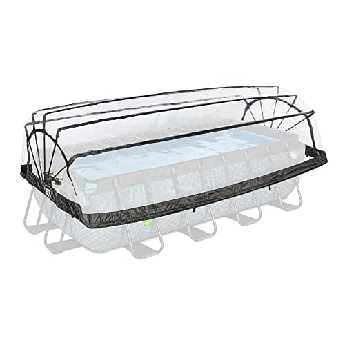 EXIT Toys Dôme de Piscine 400x200cm - Universel pour Piscines Rectangulaires - Eau Propre et Chaude - Installation Facile et Pliable - Parfait pour Les Jours Frais et Les Soirées - Abri de Piscine