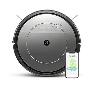 iRobot Roomba Combo R1138 - Robot Aspirateur et Laveur de sols connecté Via Wi-FI avec Plusieurs Modes de Nettoyage - Aspiration puissante - Débit d'eau réglable - Suggestions personnalisées