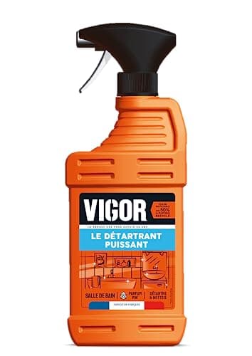 VIGOR - Le Détartrant Puissant - Spray Nettoyant Salle De Bain - 650 ml - Élimine efficacement les dépôts de calcaire sur robinetteries, baignoires, douches, lavabos - Fabriqué en France