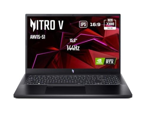 Acer Nitro V 15 ANV15-51-98ST, Ordinateur Portable Gaming 15.6'' Full HD IPS 165Hz, (Intel Core i9-13900H, NVIDIA GeForce RTX 4060, RAM 32 Go, SSD 1024 Go, Windows 11 Home) PC Portable Gaming, Noir