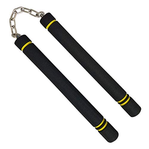 Fayscingo Arts Martiaux Nunchakus en Mousse Nunchucks de Pratique de Sécurité avec Chaîne Pivotante en Acier pour Enfants et Débutants