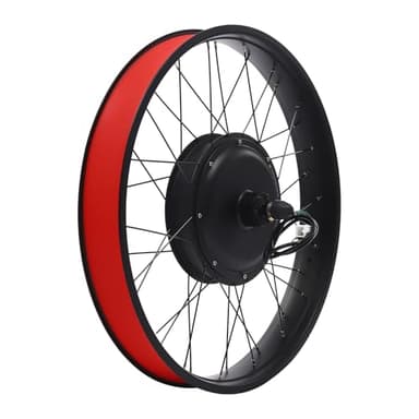 Fat-Bike Kit de conversion de vélo électrique 26" 48 V 1000 W Roue arrière Kit moteur sans balais avec écran LCD et bouton rotatif au pouce