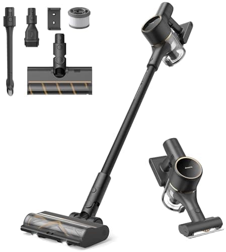 dreame R10 Pro Aspirateur Balai sans Fil, Aspiration 150AW, autonomie 65min, Brosse Multi-Surfaces, lumières LED, élimination Poils d'animaux, Parfait pour Maison et Voiture, léger et Polyvalent