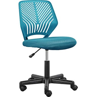 Yaheetech Chaise de Bureau, Chaise d'Ordinateur, Fauteuil Bureau Ergonomique, Pivotant, Fonction Réglage, Siège 46,5 × 45,5 x 8cm, Moderne, Charge de 136kg Turquoise