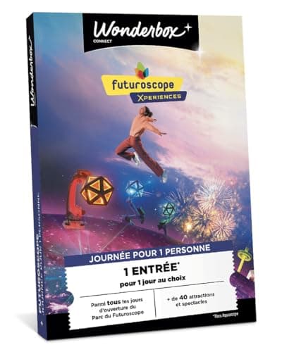 Futuroscope - Journée pour 1 Personne - Coffret Cadeau - Ticketbox - Idée Cadeau Divertissement