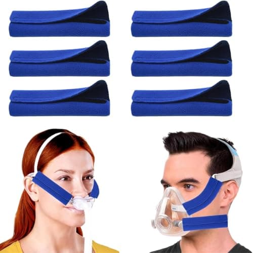 JEYORZY 6-Pack CPAP Headgear Covers, CPAP Strap Comfort Pads, CPAP face Pads, Housses de Sangle CPAP Universel Coussinets Faciaux CPAP Coussinets de Confort pour Sangle