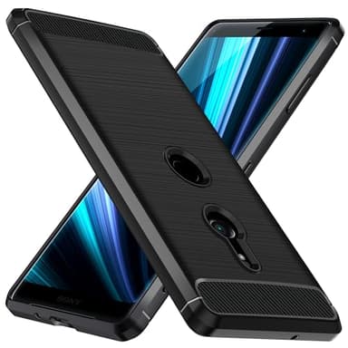 ivoler Coque Silicone pour Sony Xperia XZ3, [Protection Antichoc Militaire] Étui de Protection, Mince Souple TPU Anti-Rayures Dos Bumper Housse, Noir