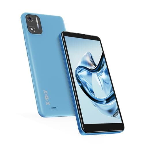 Xgody Androïde téléphone, 5,5" Smartphone Pas Cher 2 Go + 16 Go 128 Go Extensible Octa-Core Android 14 téléphone Portable, Batterie 2500mAh, Appareil Photo 8MP + 5MP, Double SIM, Face ID 4G-Bleu