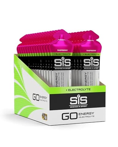 Science in Sport GO Gel Énergétique + Électrolytes 30 x 60ml Framboise, Vegan - Idéal pour l'Apport Énergétique et l'Équilibrage des Électrolytes