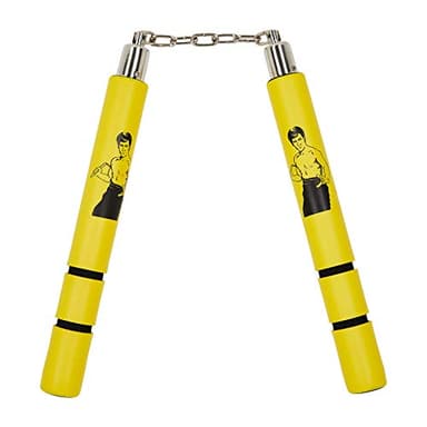 Caoutchouc Mousse Sécurité Entraînement Nunchakus Jaune - Bruce Lee