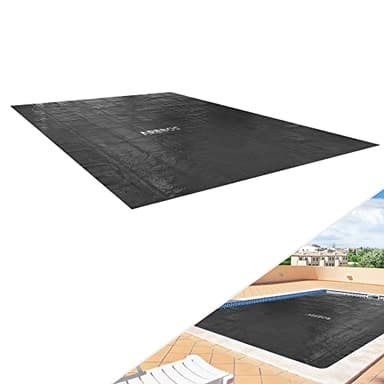 AREBOS Pool bâche/Couverture Solaire | Bâche Solaire carrée Ø 5,49x2,74m Noir | Bâche Solaire épaisseur 120 µm | Chauffage de Piscine pour Chauffer l'eau | Bâche Thermique | Bâche Solaire de Piscine
