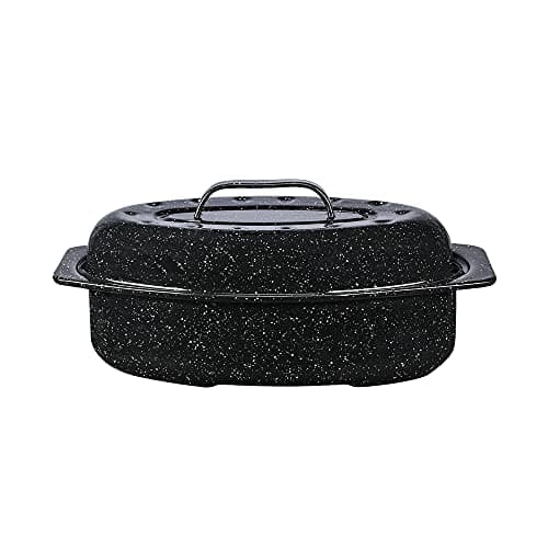 GRANITEWARE - Cocotte Roaster petit format – Acier émaillé – Ovale – 2,2L – Ultra-légère - Cuisson dorée et moelleuse