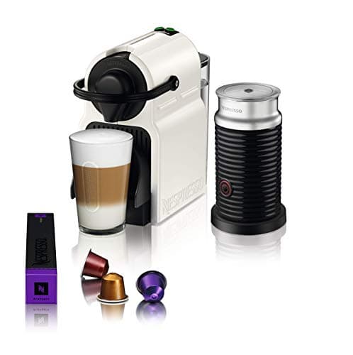 Krups Nespresso Inissia machine à café à capsule – Rouge rubis Inissia and Aeroccino blanc