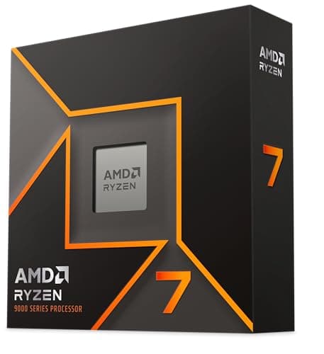 AMD Ryzen 7 9700X Processeur (8 Coeurs/16 Threads), 65W DTP, Socket AM5, Cache 40Mo, jusqu'à 5.5 GHz Fréquence Boost, Pas de Ventilateur