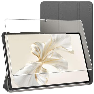 ebestStar - Coque pour Honor Pad 9, Etui Slim Cover, Housse PU Cuir Rabat Magnétique, Noir + Verre Trempé