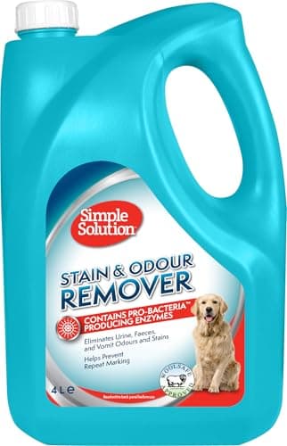 Simple Solution - Détachant et désodorisant pour chiens - Nettoyant enzymatique avec pouvoir nettoyant pro-bactérien - 4 Litres
