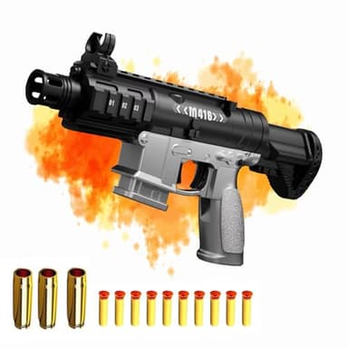 Pistolet Jouet Soft Bullet M416 à éJection Manuelle Blaster en Mousse Eva Tir Longue PortéE Pistolet Toy Gun Rifle Cadeau d'anniversaire pour Enfants Jeux De Plein Air