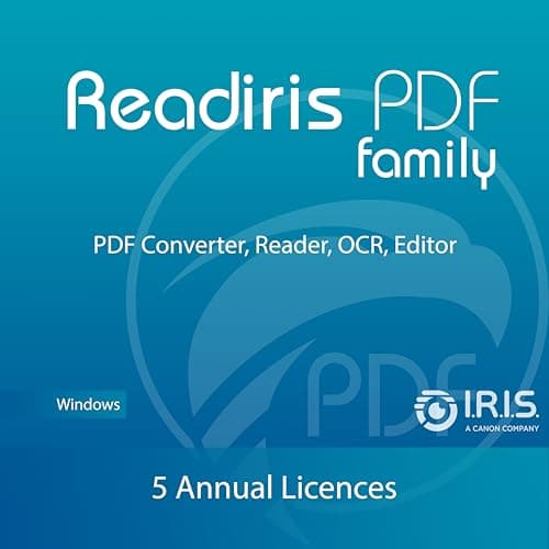 Readiris PDF Famille 365 Éditeur PDF professionnel – logiciel PDF 5 Licences annuelle – Numériser, OCR, Modifier, Protéger, Annoter, Exporter et Signer des PDF pour 5 PC Windows