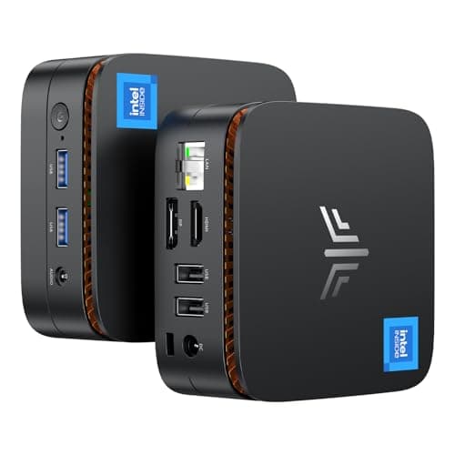 NiPoGi E1 Mini PC Intel Twin Lake N150(Refreshed N100) 16Go DDR4 RAM 256Go M.2 SSD, Mini Ordinateur de Bureau 4K@60HZ UHD Dual Display HDMI 2.0+DP 1.4/Dual Bande WiFi/Bluetooth/RJ45/Tour PC Éducation