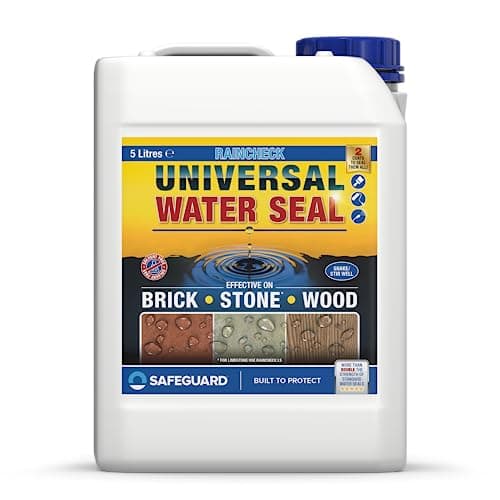 Raincheck Liquide Imperméabilisant Multi Surface - 5 litres - 10 ans de Protection pour Brique, Pierre et le Bois Extérieur - 17,5 m2