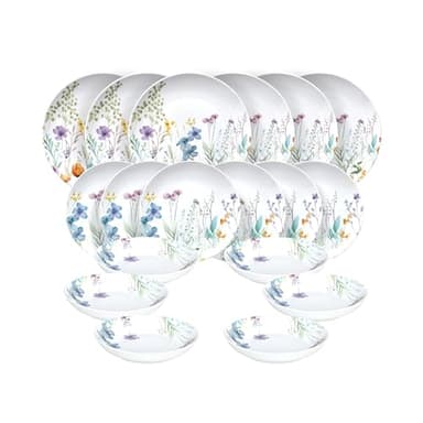 Tognana Florenne, service de vaisselle 18 pièces pour 6 personnes, porcelaine, multicolore