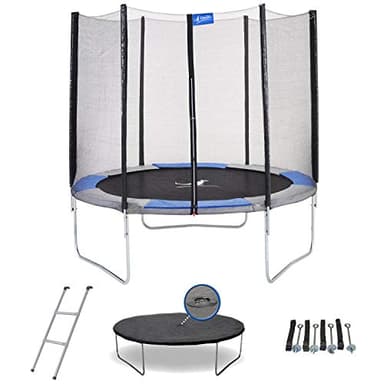 Kangui - Trampoline Rond Ø250cm avec Filet, échelle, bâche et kit d'ancrage- RALLI 250
