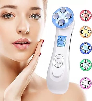 Appareil de radiofréquence professionnel et corporel, 6 modes de thérapie par lumière LED, appareil facial radiofréquence, anti-rides, anti-âge