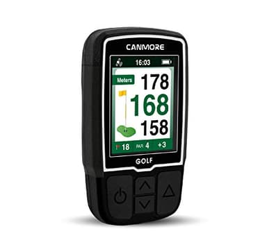 Canmore HG200 GPS de Golf – Écran Couleur avec Plus de 41 000 données essentielles sur Les Parcours de Golf et Feuille de pointage – Parcours gratuits dans Le Monde Entier, Noir