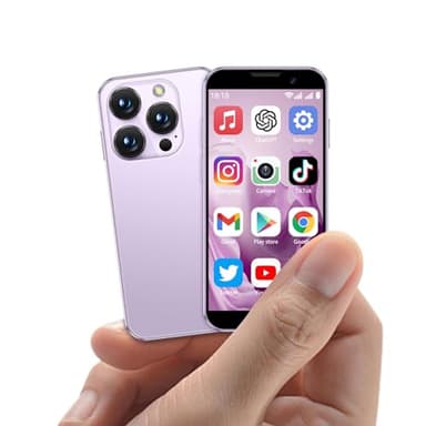 Smartphone mini avec écran HD de 3,0 pouces, téléphone mini déverrouillé, caméra 5MP, reconnaissance faciale, double SIM, GPRS, carte TF et un corps ultra - mince, idéal pour les enfants Rose