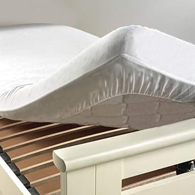 Douceur d'Intérieur, Protège Matelas (140 x 190 cm) Molly 30 Blanc, Molleton